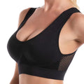 Sexy Mesh Cutout Sports Bra, High Elastic Non-Slip Workout Bra for Women Gym Yoga Daily Wear